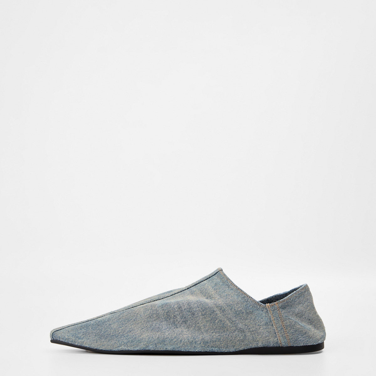 Pointed Denim Mules