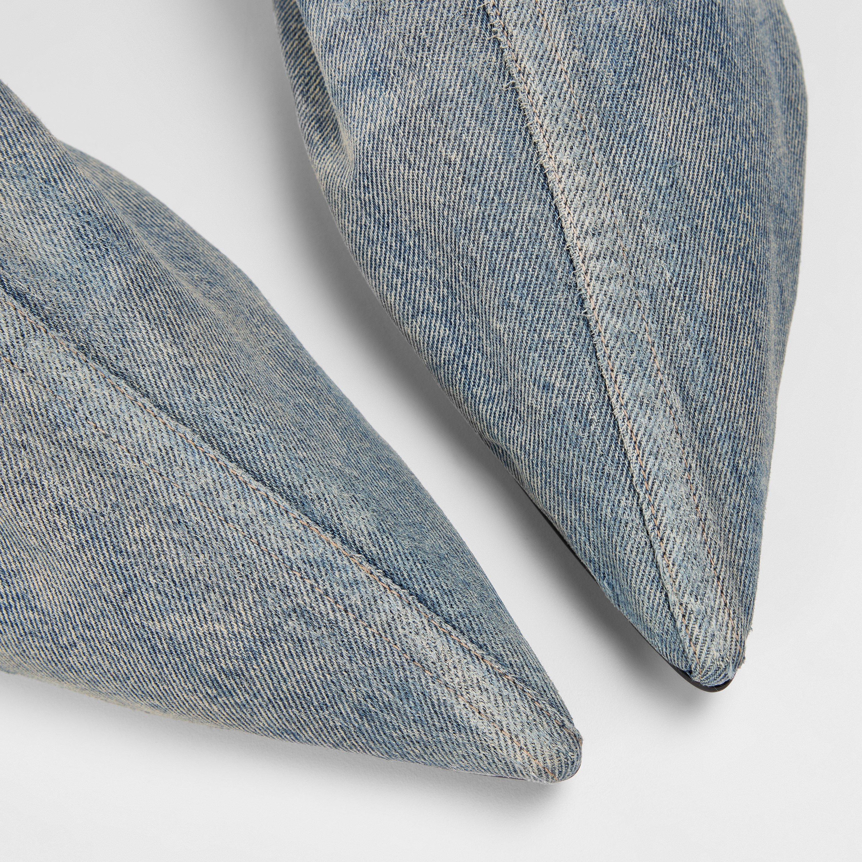 Pointed Denim Mules