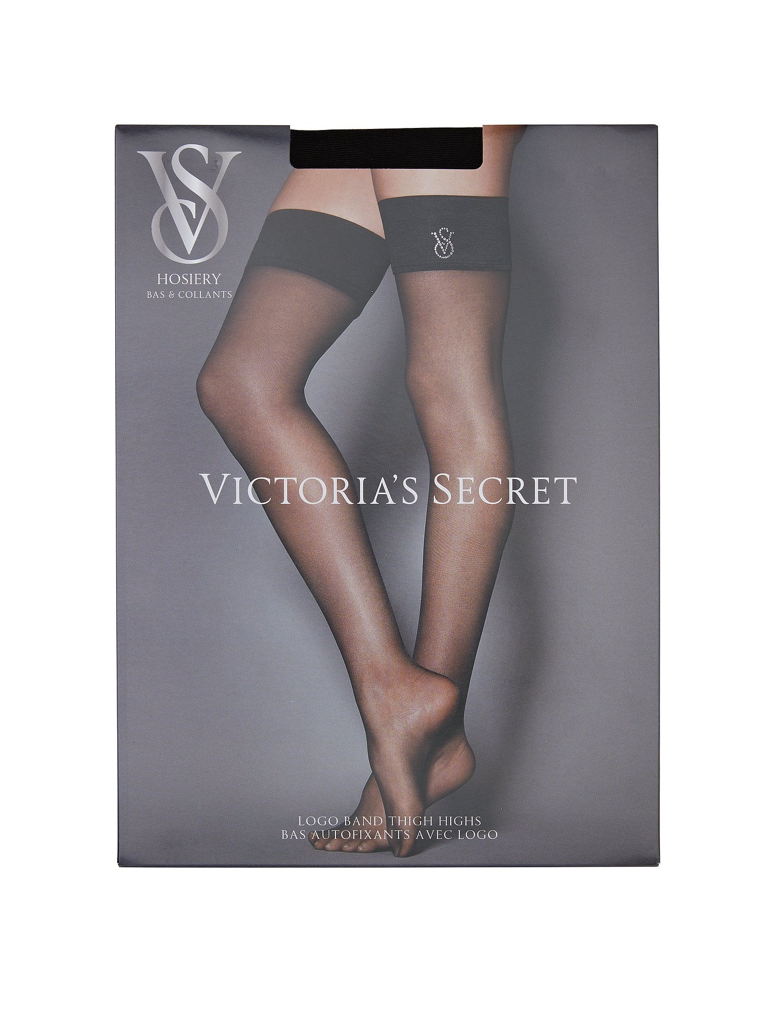 Crystal Logo Thigh Highs