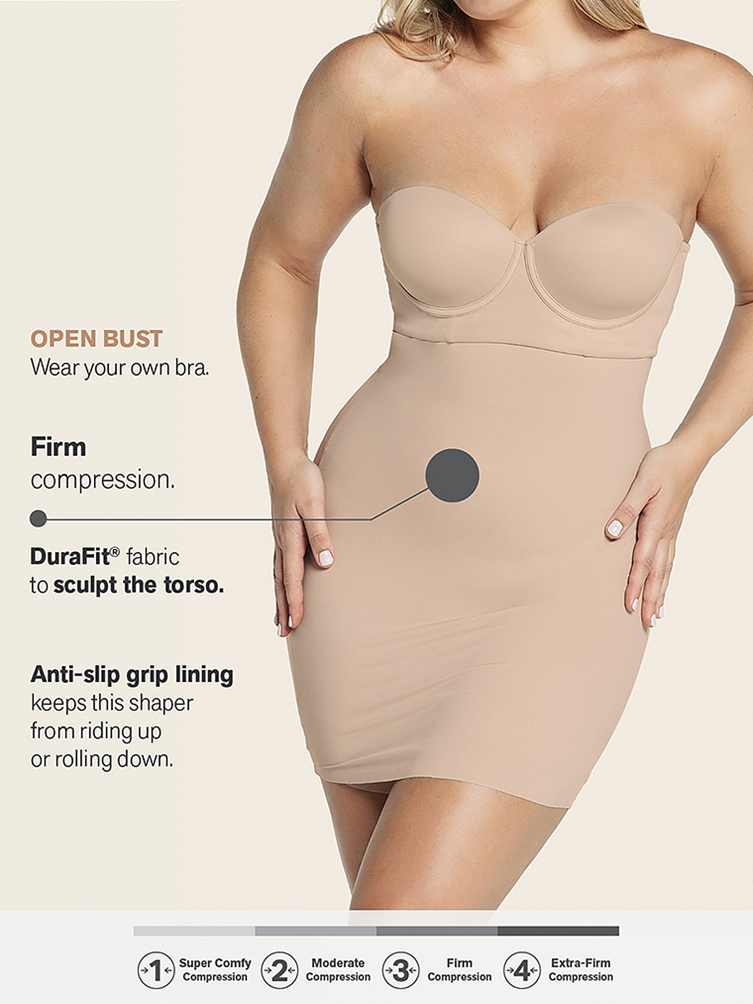 Moderate Compression Sculpting Skort Slip