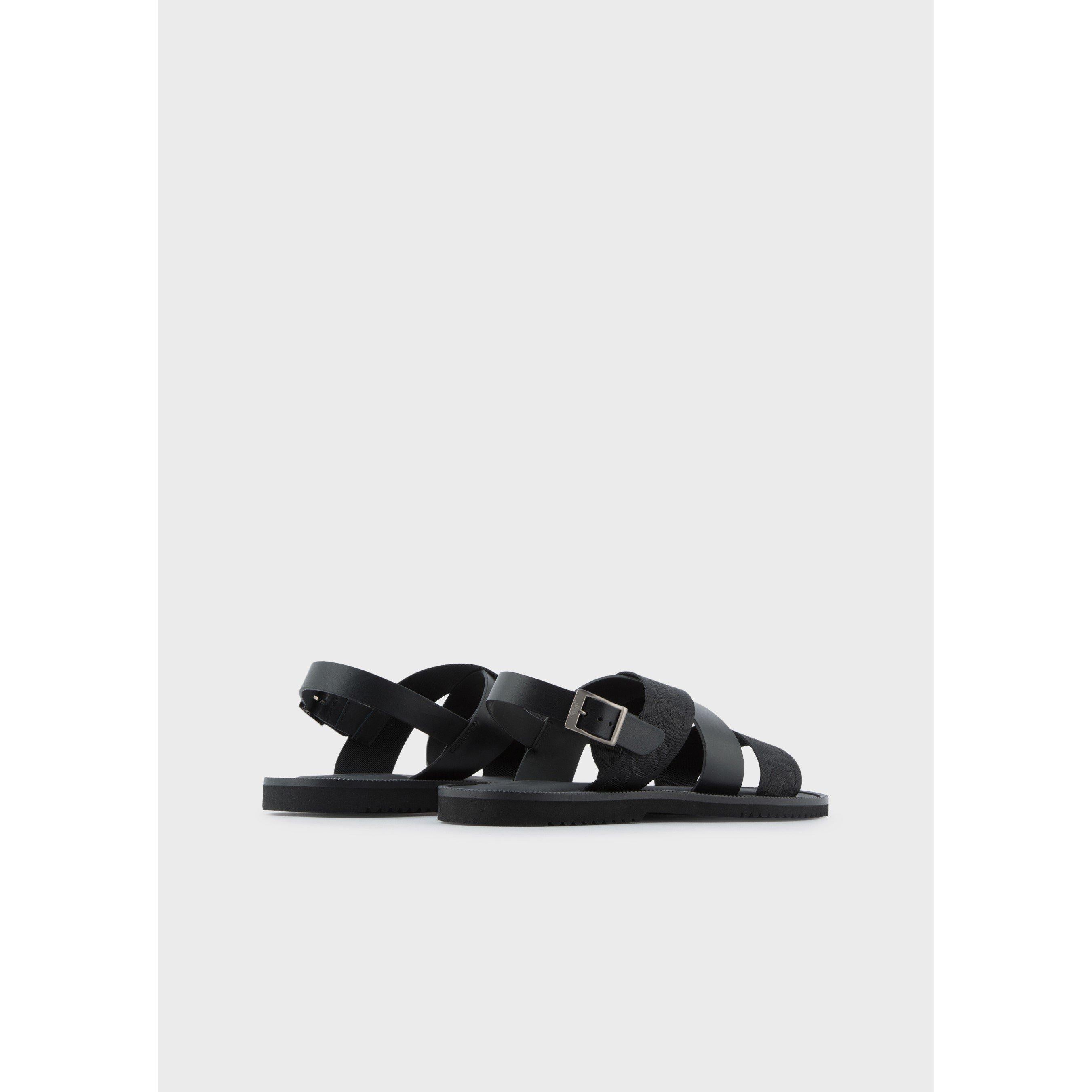Men's Logo Jacquard Flatform Sandals