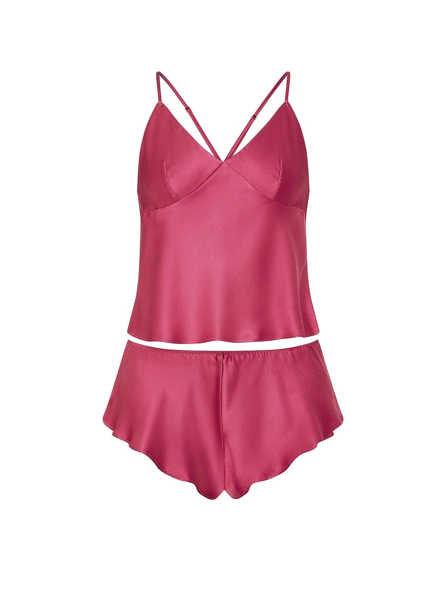 Satin Open-Back Cami & Shorts Set