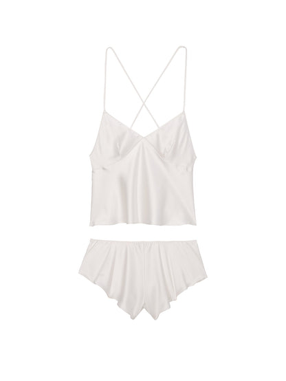 Satin Open-Back Cami & Shorts Set