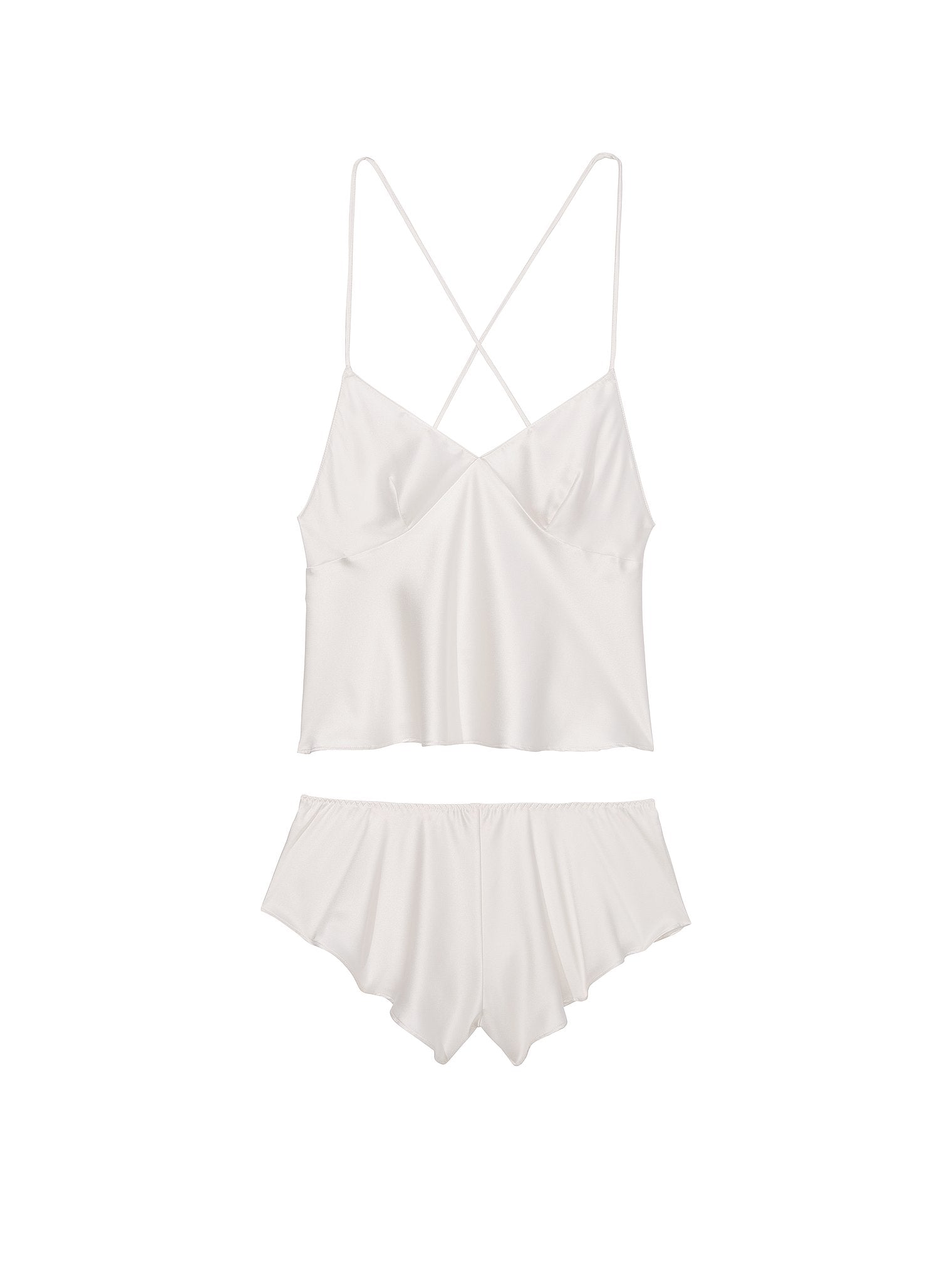 Satin Open-Back Cami & Shorts Set