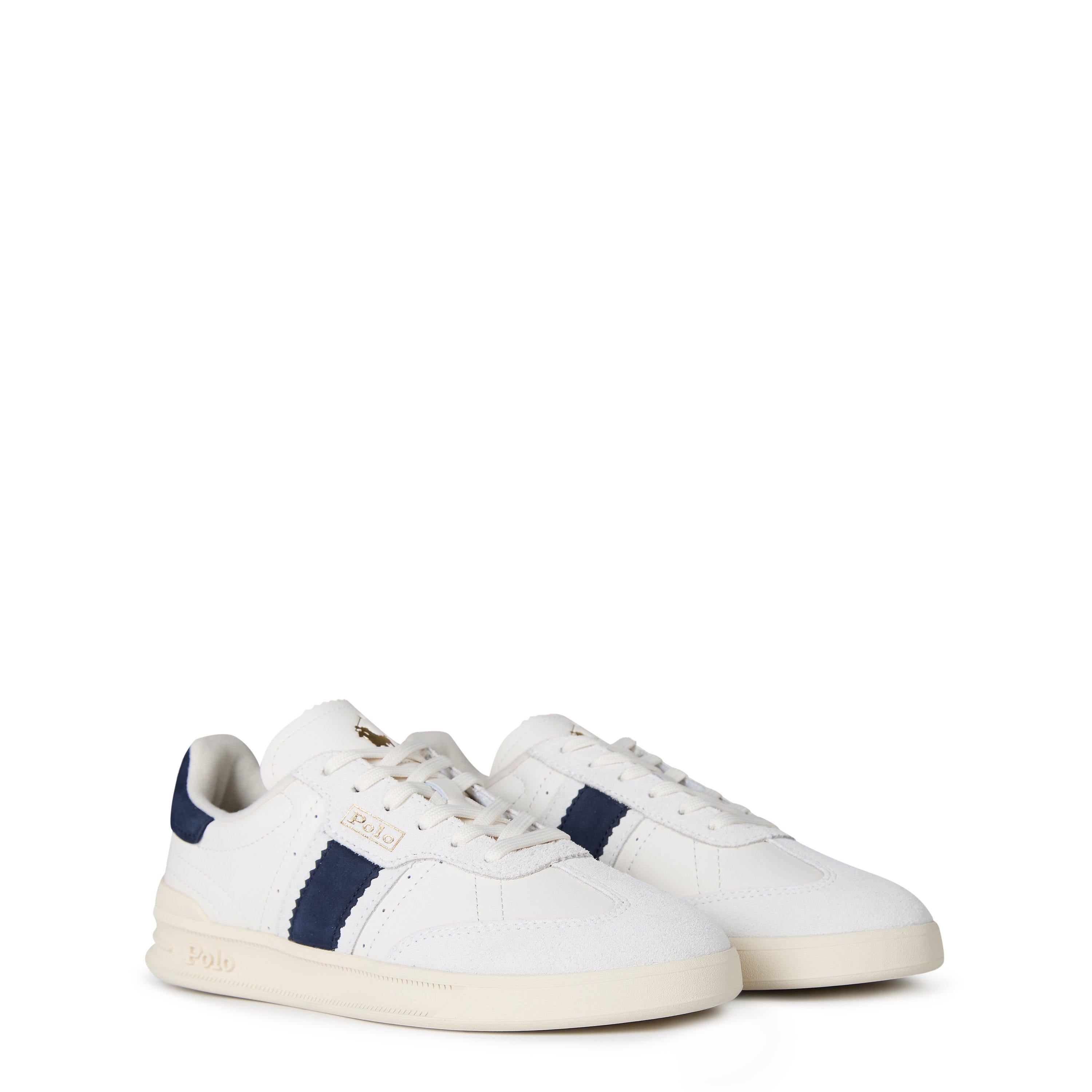 Women's Leather Court Trainers
