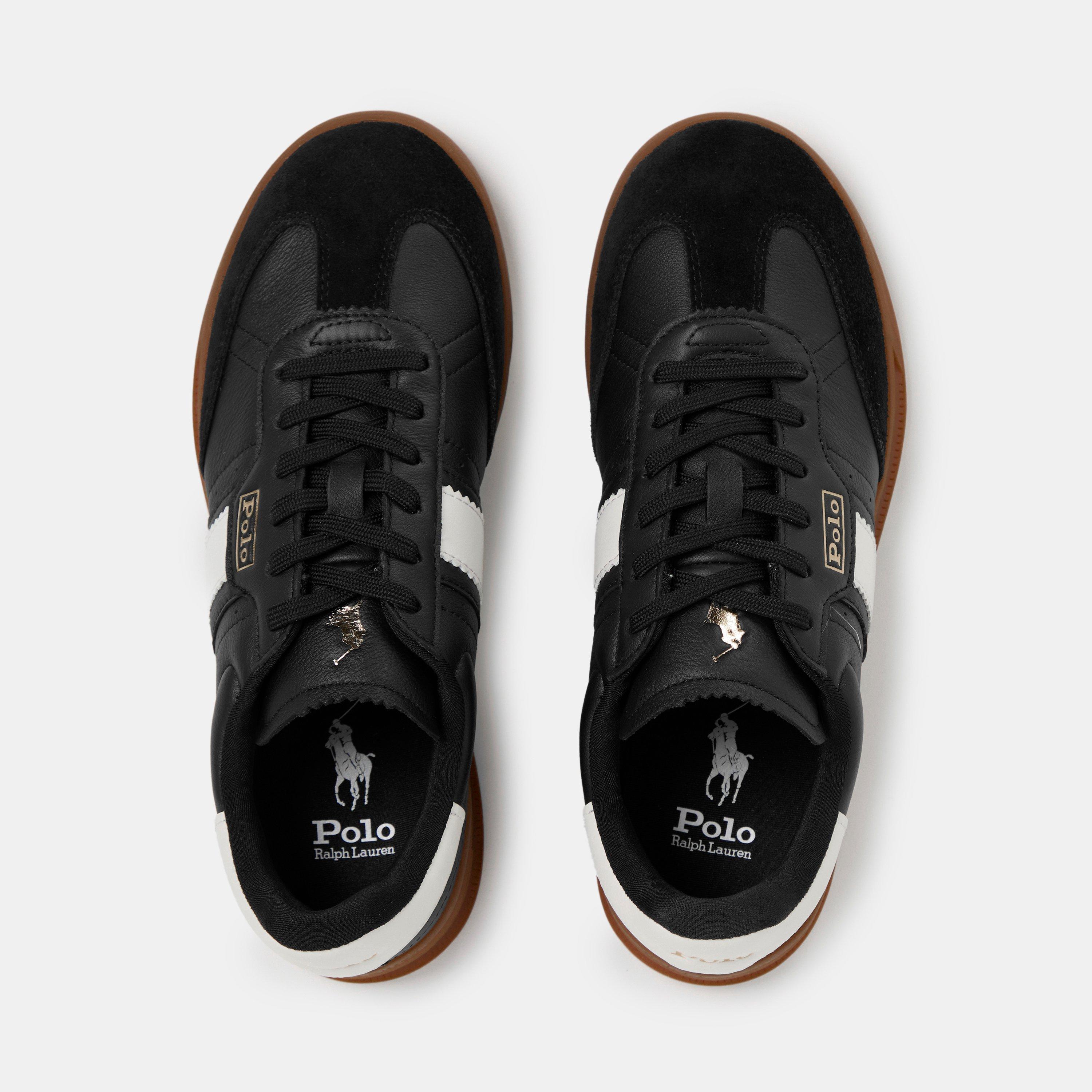 Women's Leather Court Trainers