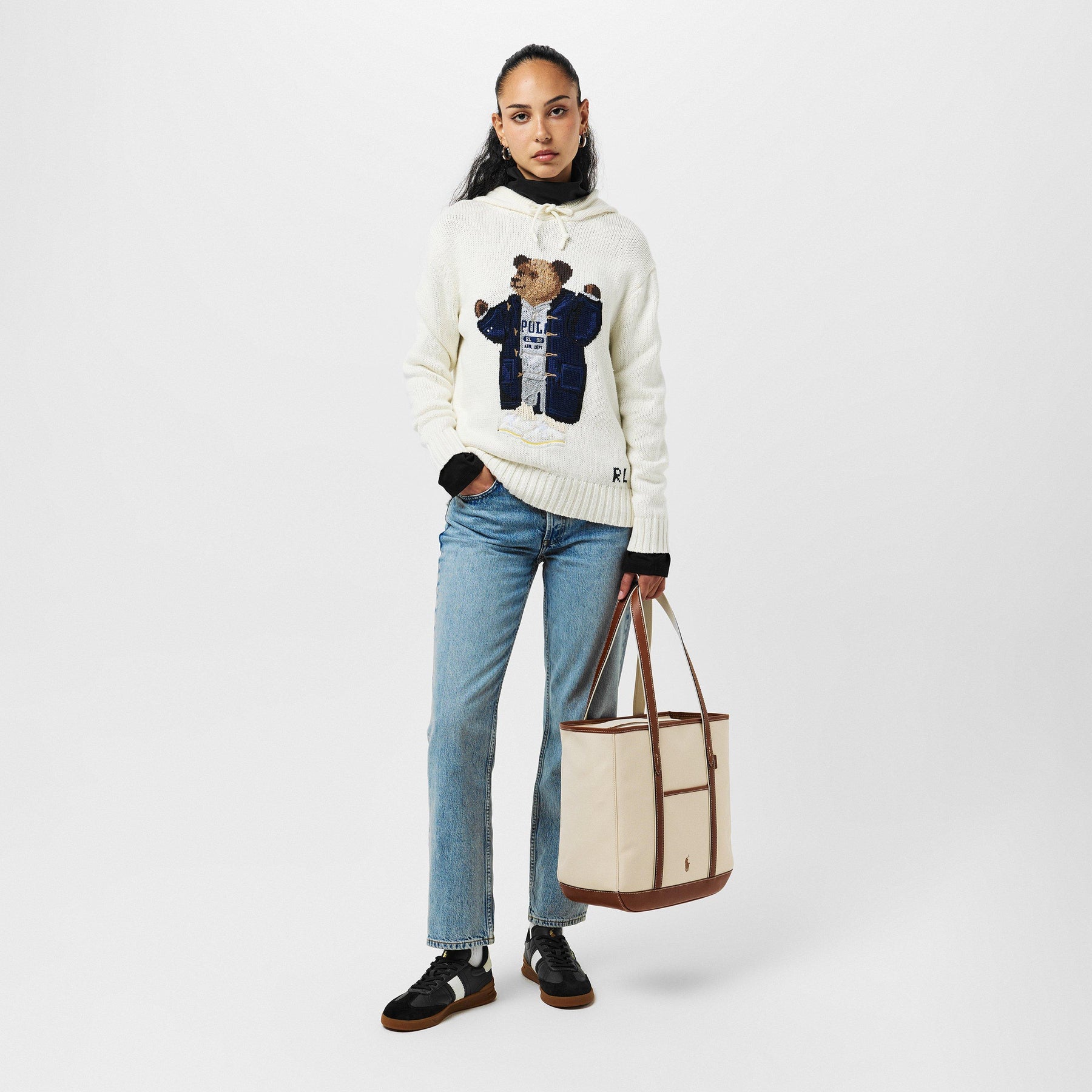 Women's Leather Court Trainers