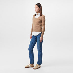 Women's Leather Court Trainers