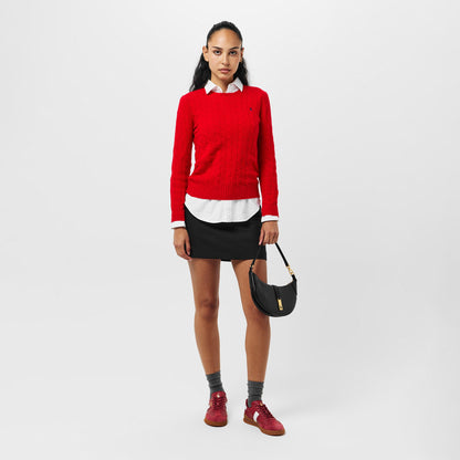 Women's Leather Court Trainers