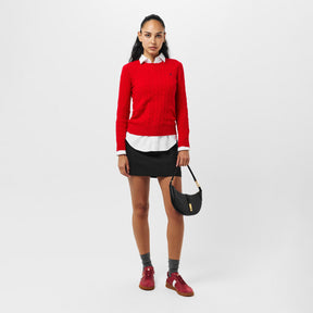 Women's Leather Court Trainers