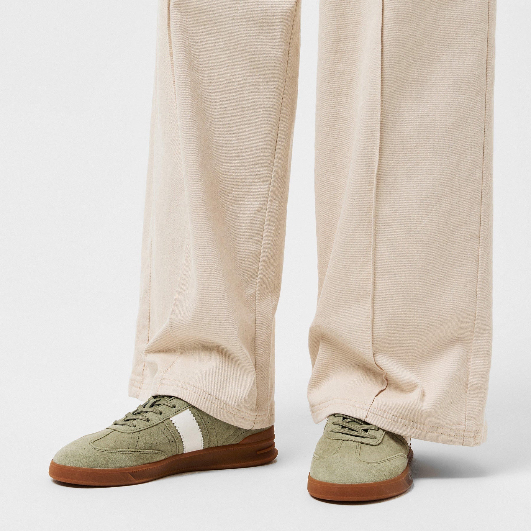 Women's Leather Court Trainers