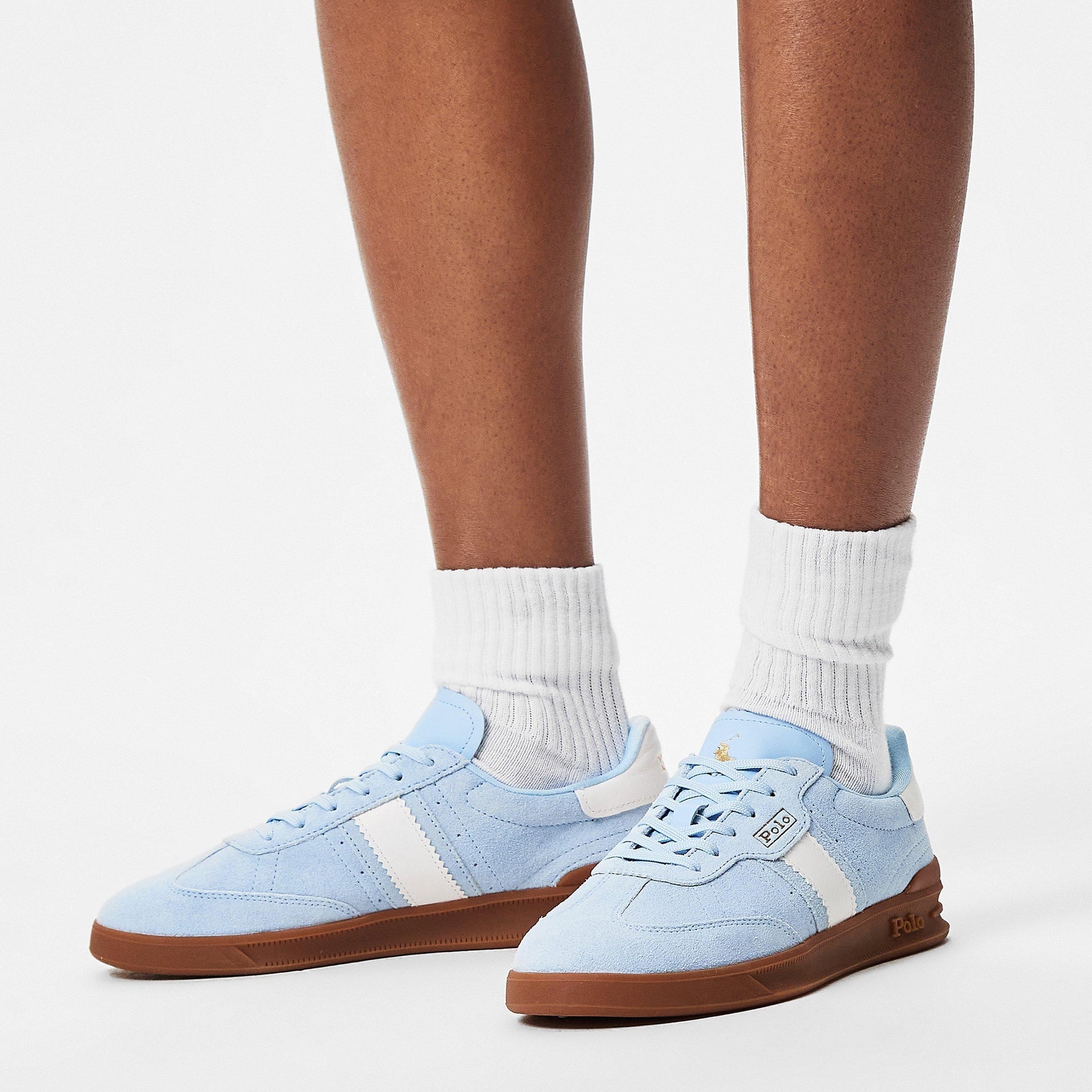 Women's Leather Court Trainers