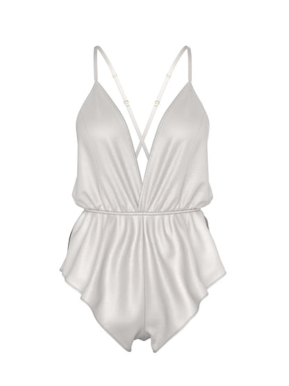 Satin Flutter Romper
