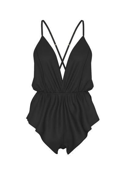 Satin Flutter Romper