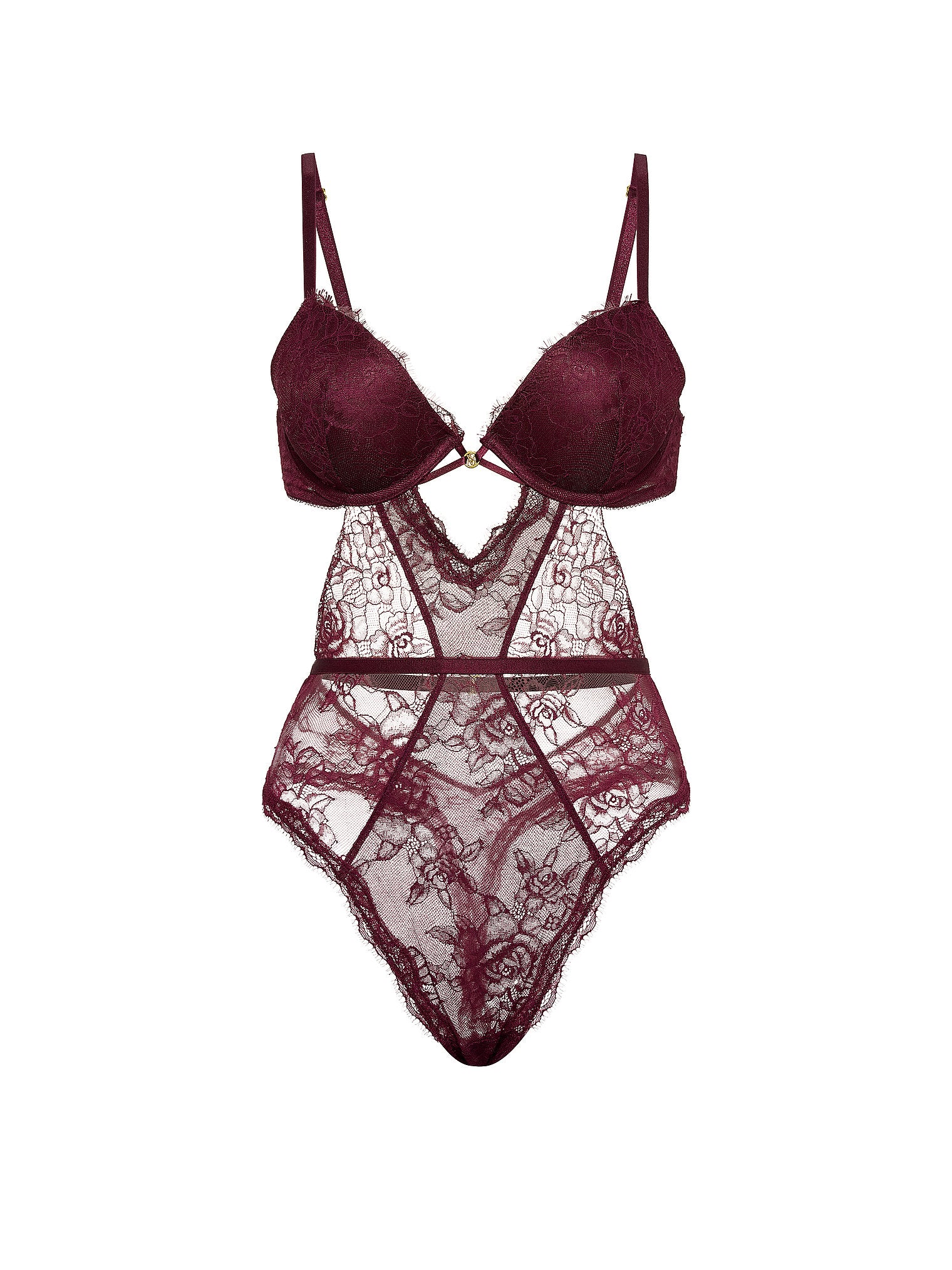 Rose Lace Push-Up Teddy