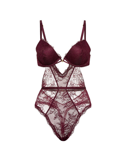 Rose Lace Push-Up Teddy