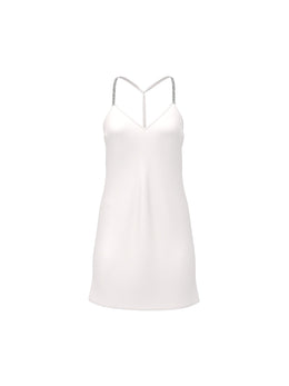 Crystal Bow Satin Mini Slip