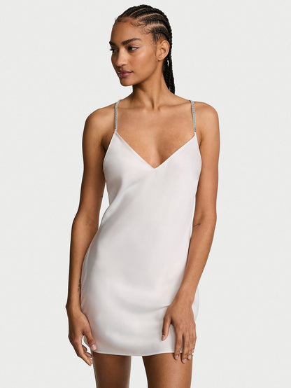 Crystal Bow Satin Mini Slip
