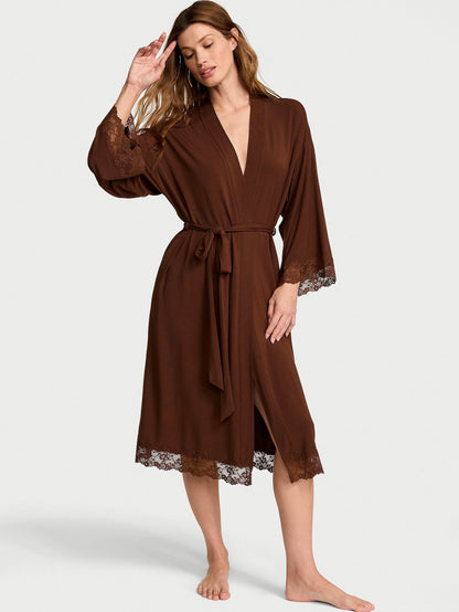 SoSoft™ Modal Lace-Trim Robe