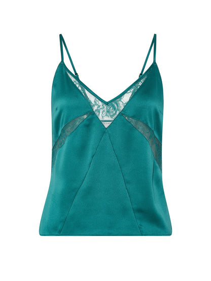 Satin & Rose Lace Cami Top