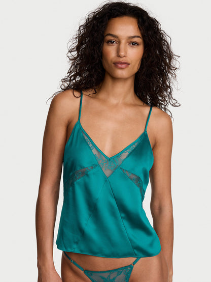 Satin & Rose Lace Cami Top