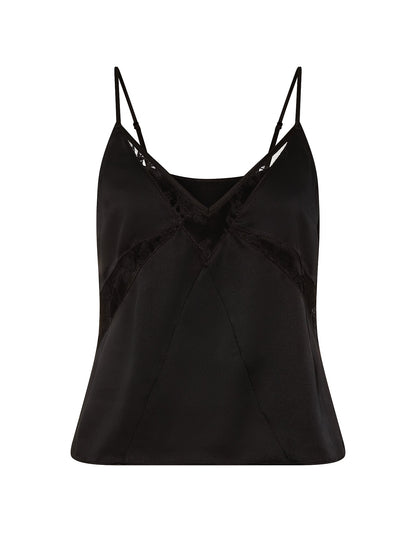 Satin & Rose Lace Cami Top