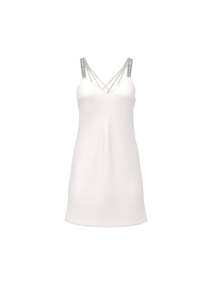 Gradient Shine Strap Satin Slip Dress