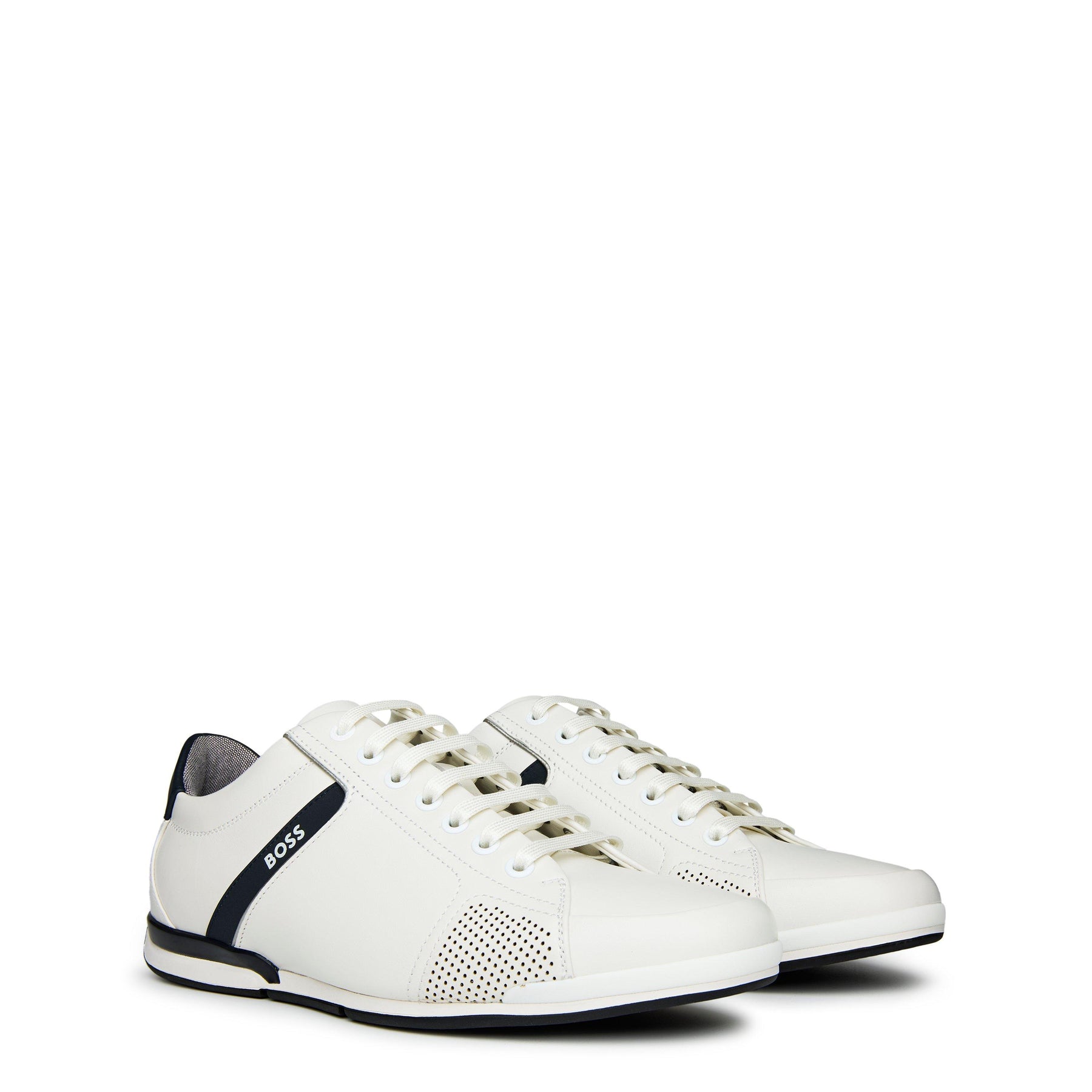 Men's Saturn Smooth Low Top Premium Leather Trainers