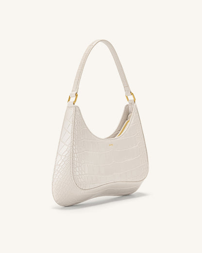 Ruby Shoulder Bag - Black Croc