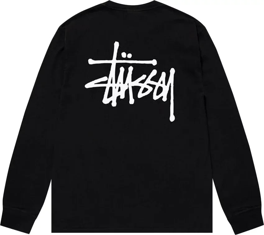 Stussy Basic Long-Sleeve Tee 'Black'