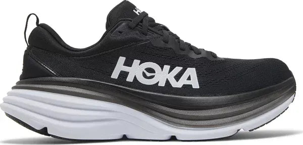 Hoka Bondi 8 Black White