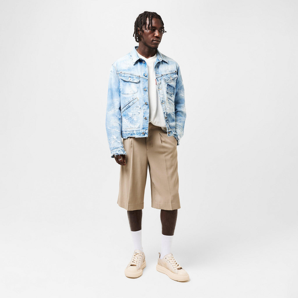 Men's DSQ Leather Berlin Low-Top Trainers