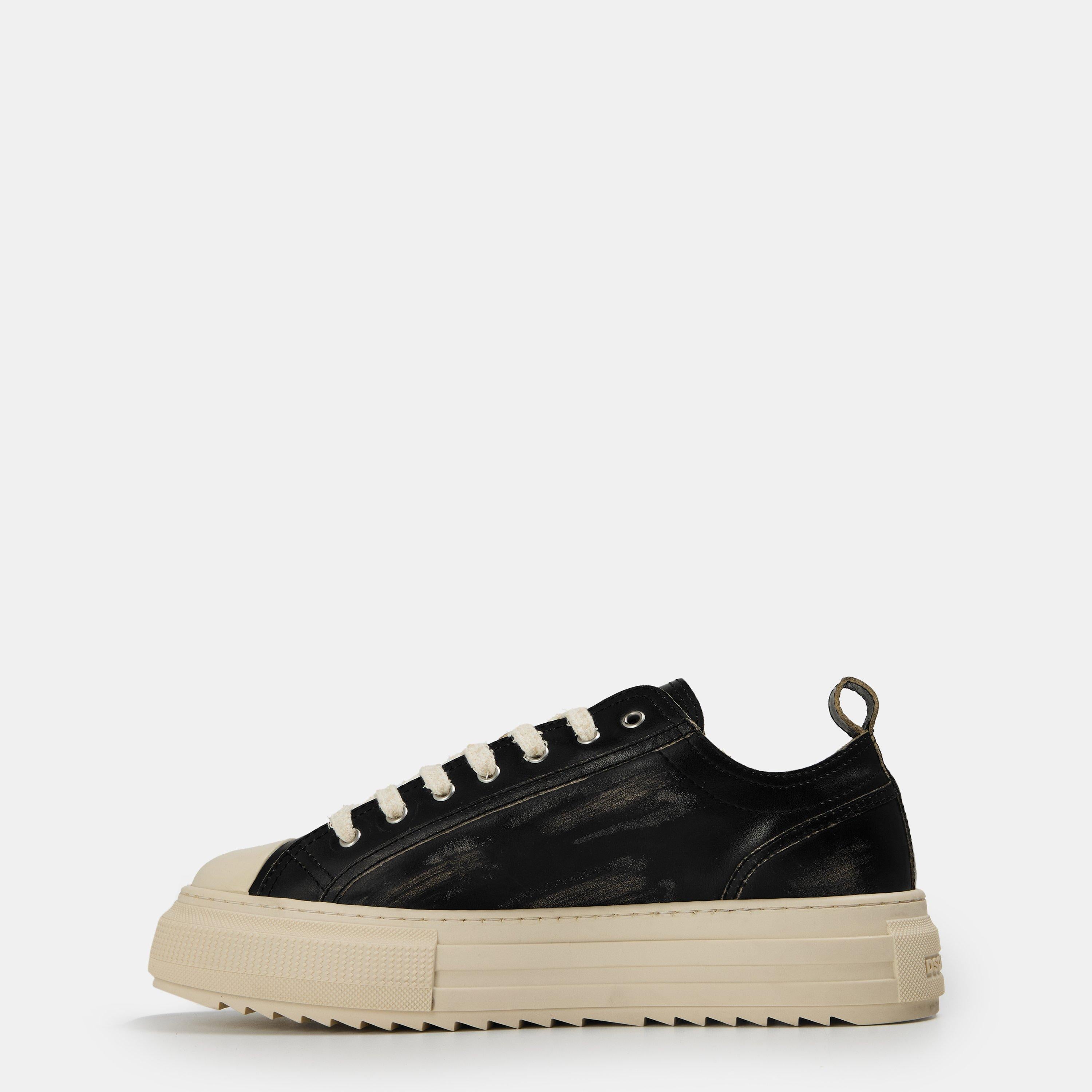 Men's DSQ Leather Berlin Low-Top Trainers