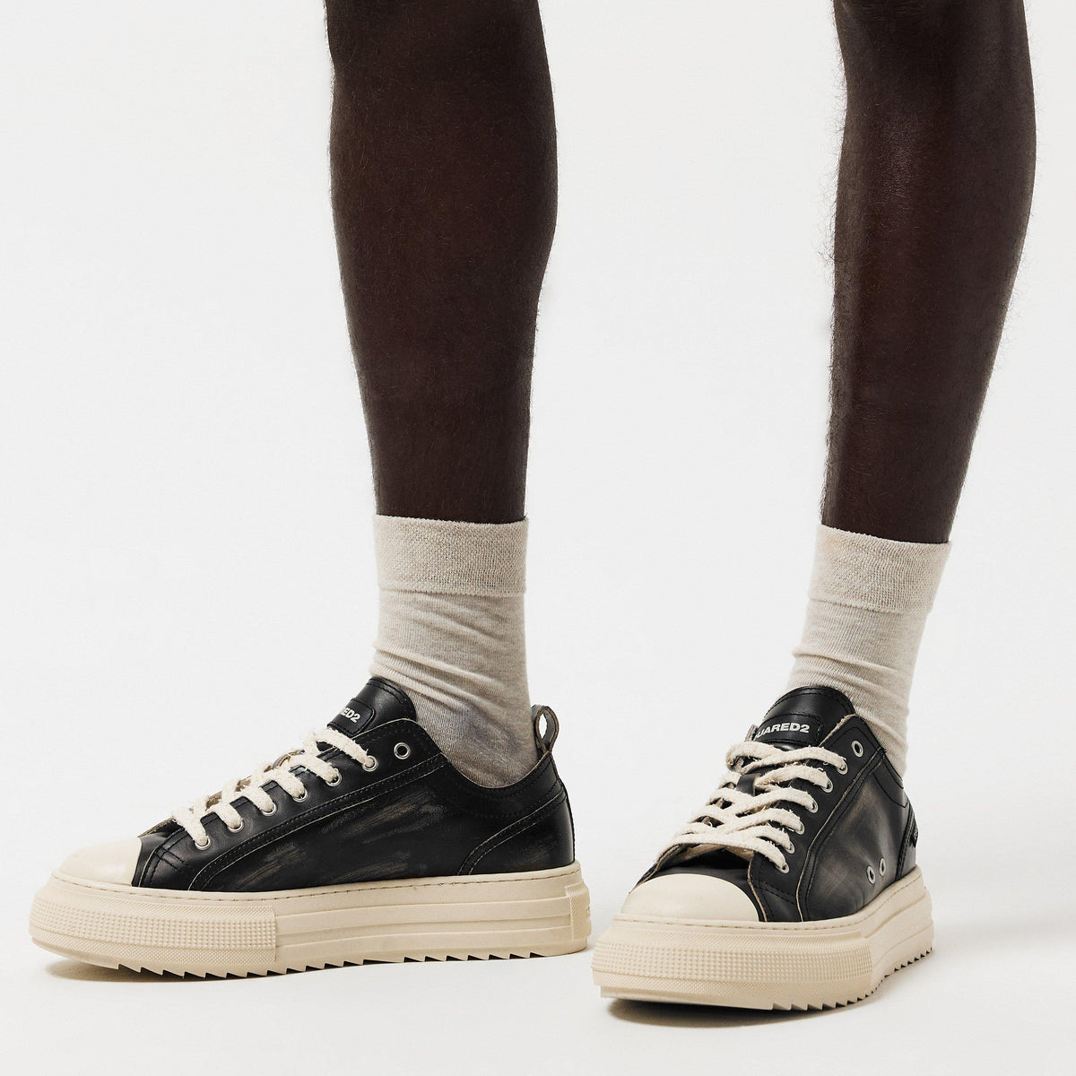 DSQ Leather Berlin Low-Top Trainers