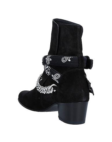 Amiri Black Suede Chain-Embellished Ankle Boots