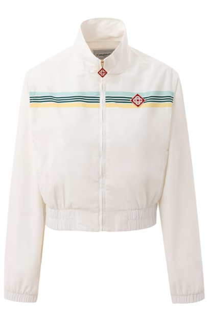 Casablanca White Jacket with Logo Patch