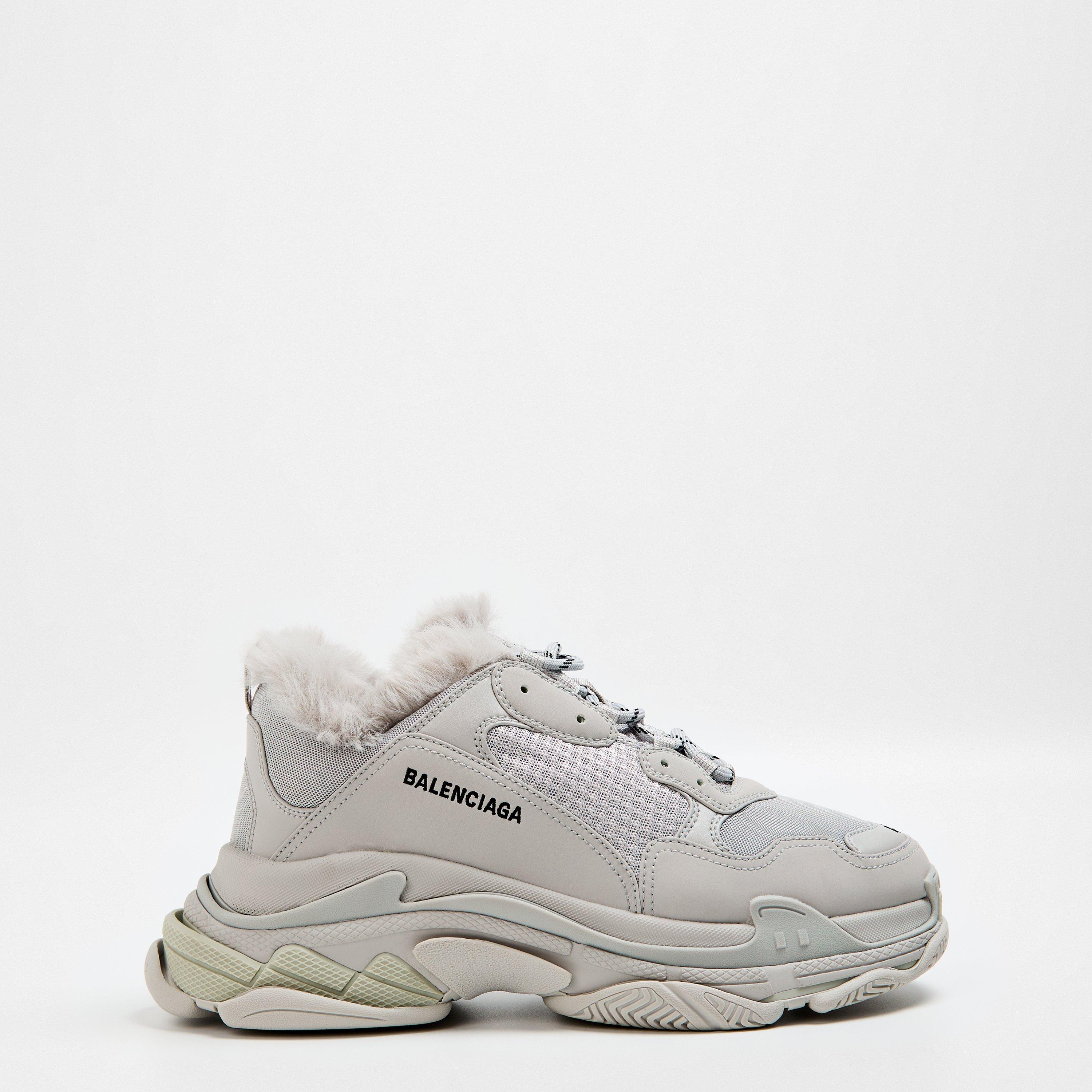 Men's Triple S Fake Fur Runners