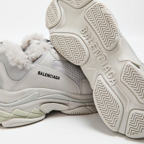 Triple S Fake Fur Sneakers