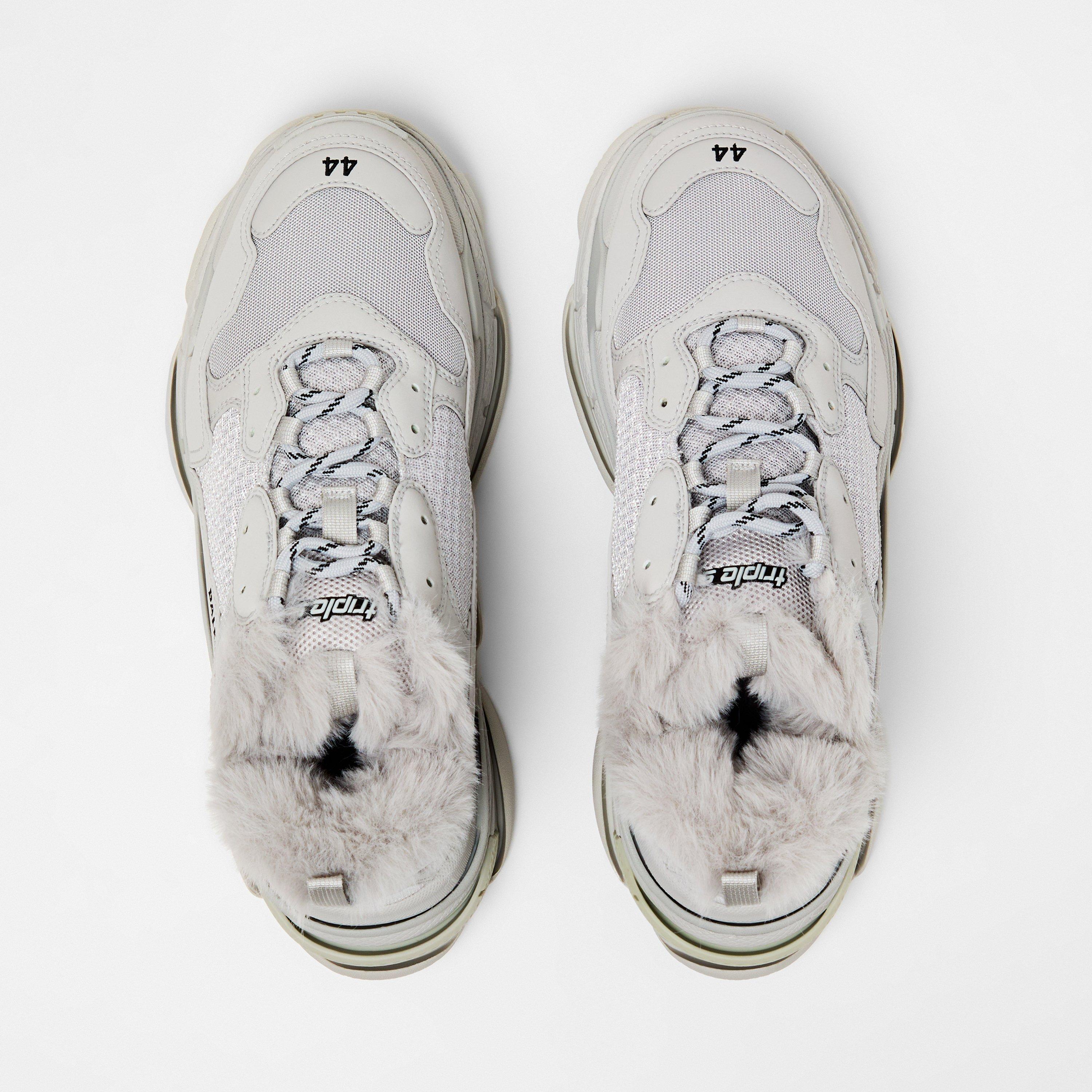 Men's Triple S Fake Fur Runners