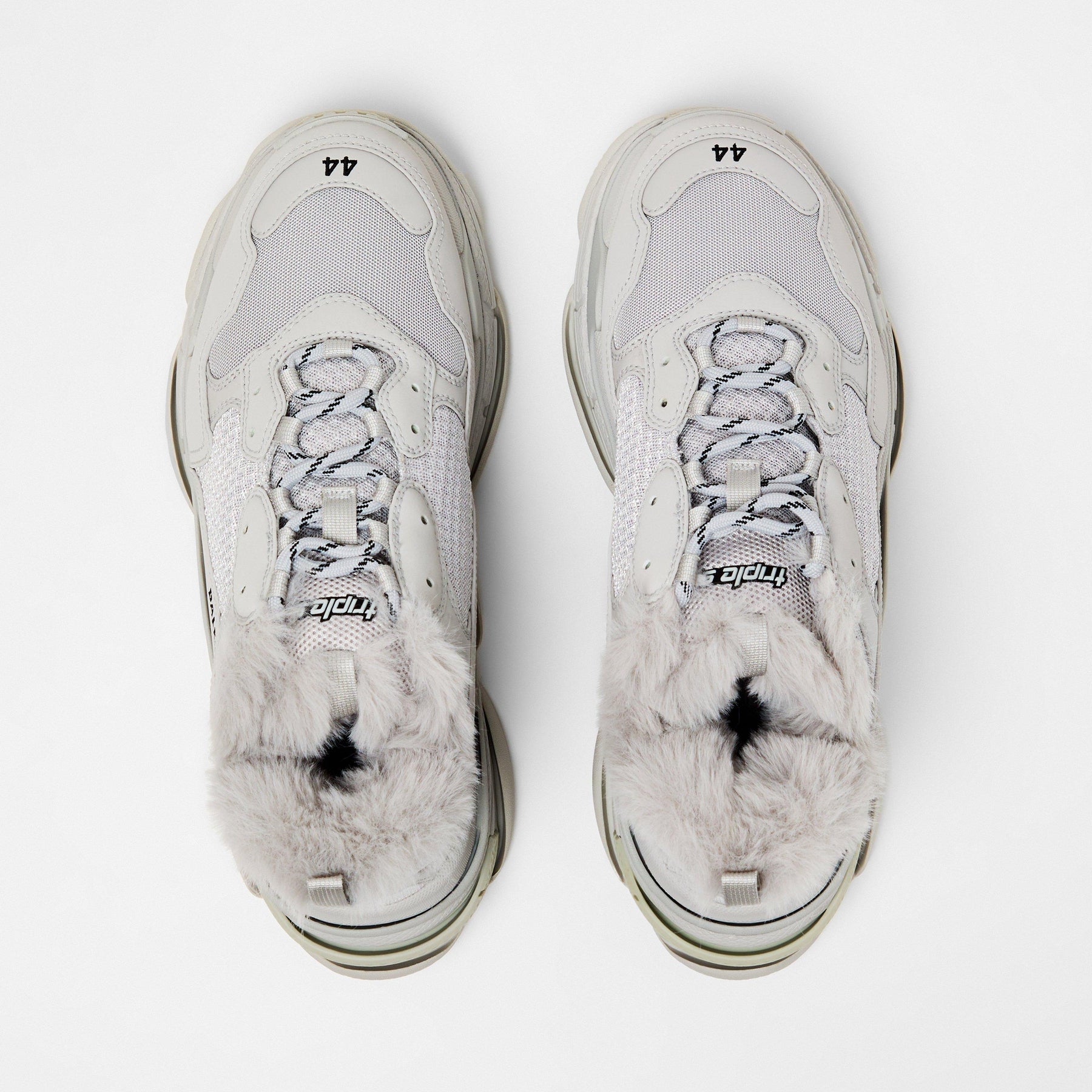 Triple S Fake Fur Sneakers
