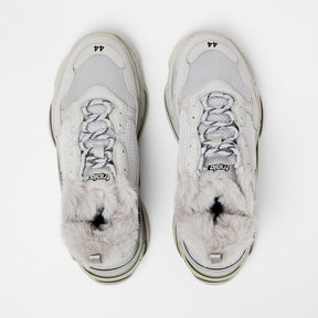 Triple S Fake Fur Sneakers