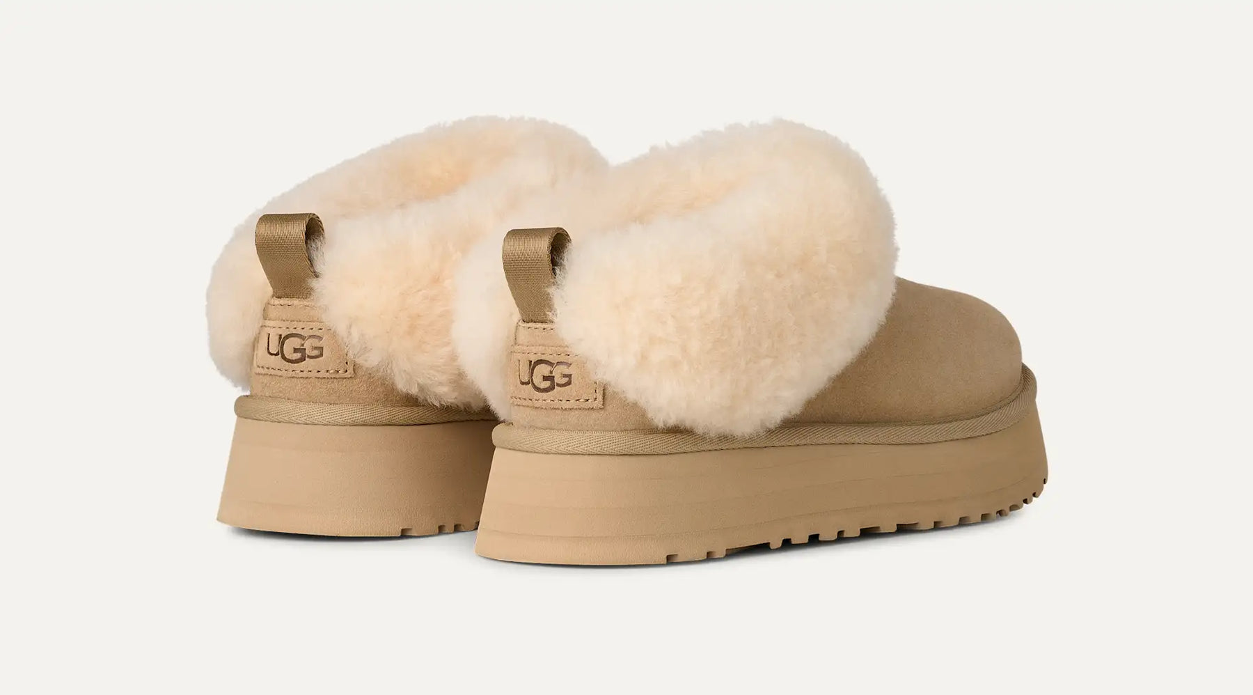 UGG® Tazzelle Platform Slipper – Ultra-Plush Sheepskin Comfort with Sugarcane Sole