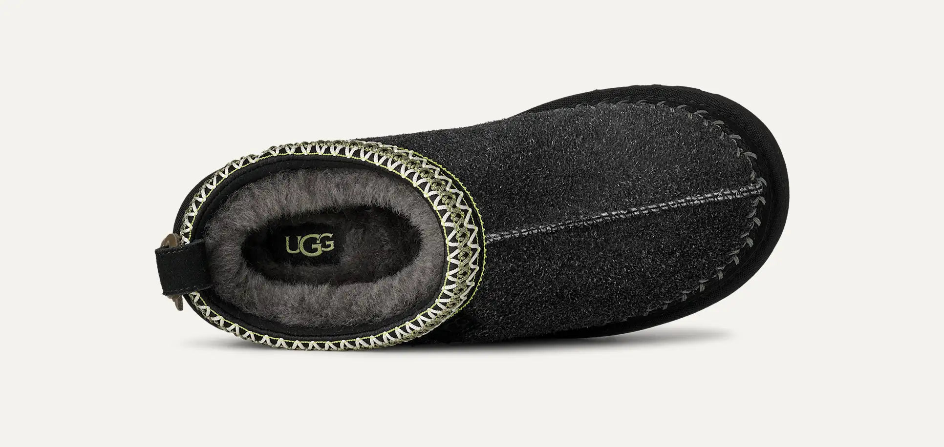Tasman Biarritz – Limited Edition Hairy Suede Slippers with UGGbraid Collar