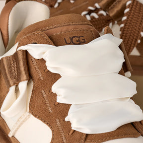 UGG Astromel Platform Sneaker – 2" Sugarcane EVA Sole, Satin & Ticked Laces, Recycled Upper