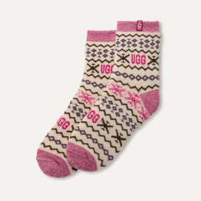 UGG® Cressida Cozy Quarter Sock – Plush Comfort with UGGIsle Flair