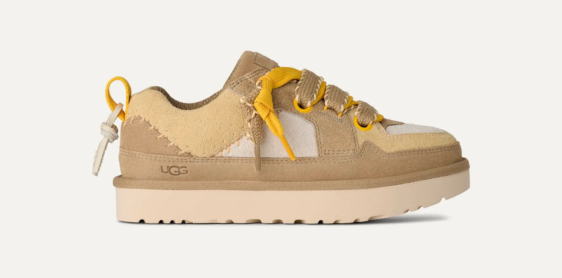 UGG Lo Lowmel Biarritz Sneaker – Hairy Suede Upper, Lightweight Sugarcane EVA Outsole & Retro Design