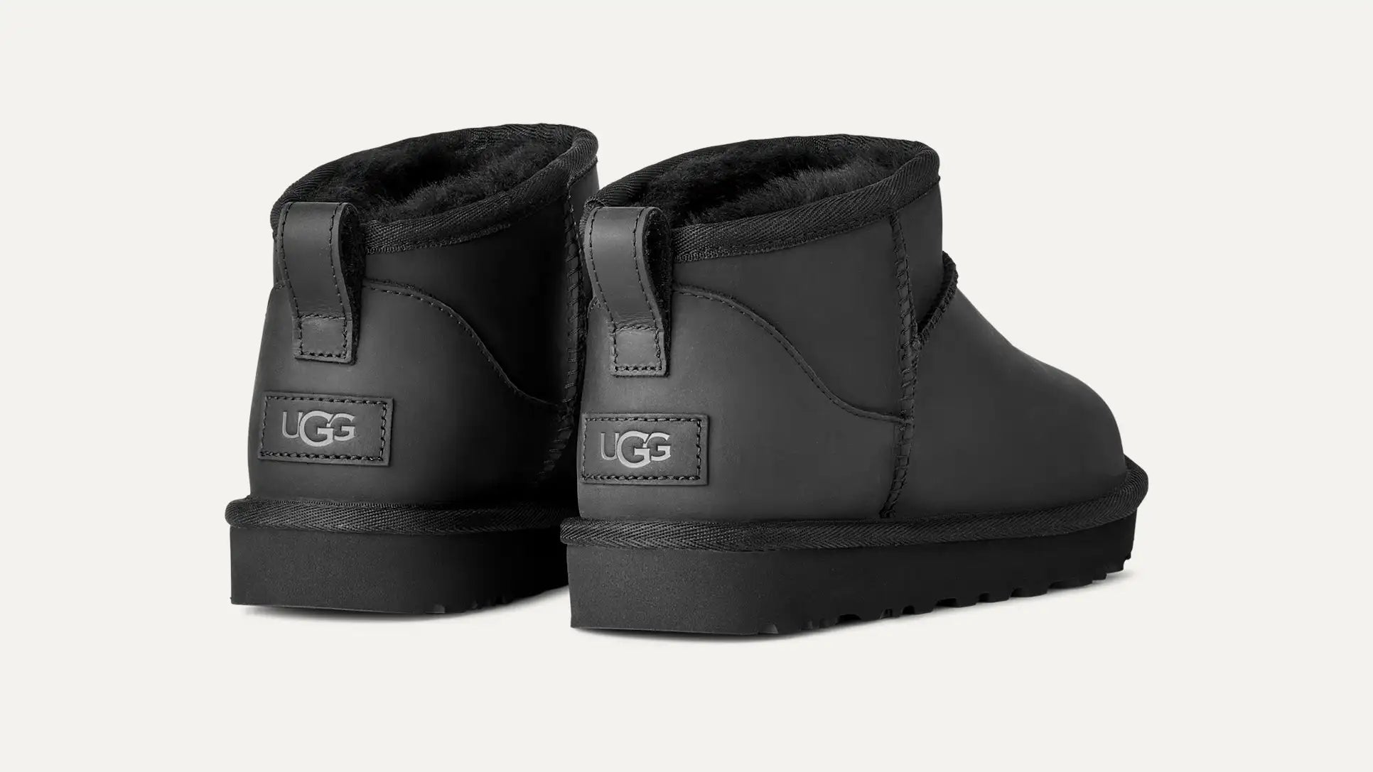 UGG Classic Ultra Mini LTHR – Genuine Leather Upper, 17mm Sheepskin Lining, Lightweight Sugarcane EVA Outsole