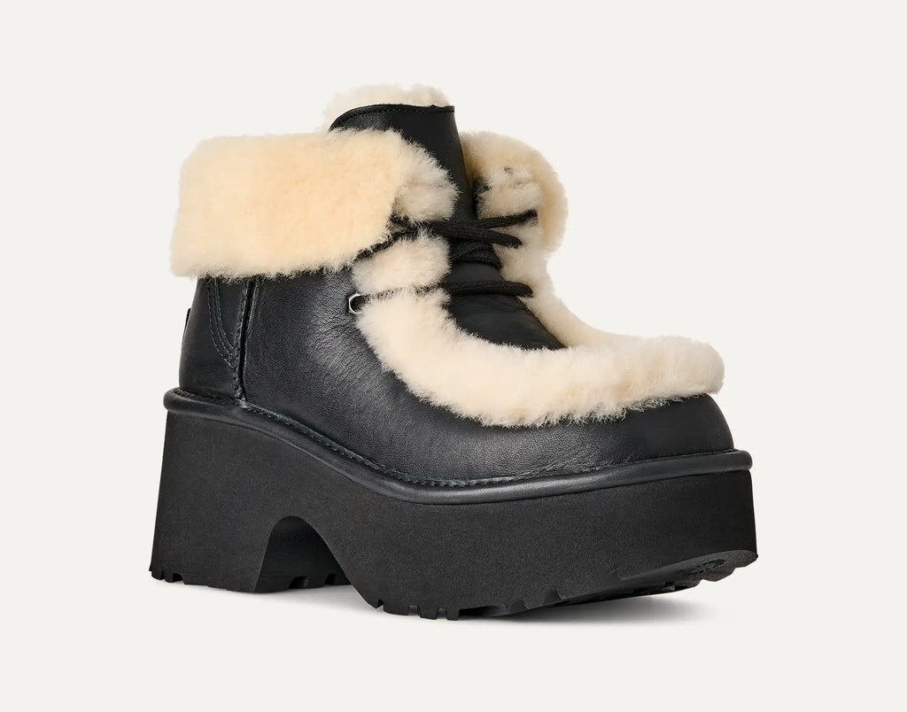 UGG® Esmee Leather Lace Up – Elevated Classics with Sheepskin Luxury