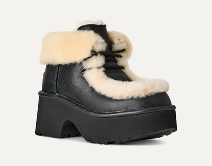 UGG® Esmee Leather Lace Up – Elevated Classics with Sheepskin Luxury
