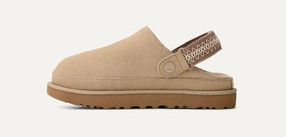 UGG Women's Goldenstar Suede Platform Clog with Adjustable Heel Strap – Lightweight & Eco-Friendly Comfort
